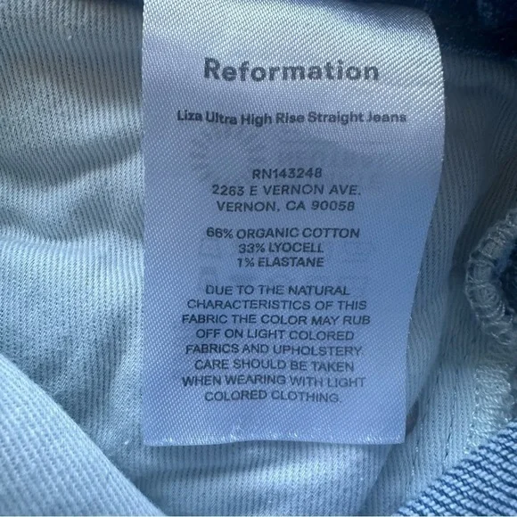 Reformation Liza Ultra High Rise Straight jeans - Picture 7 of 12